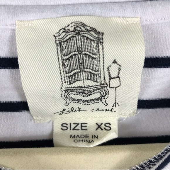 Anthropologie Lili’s Closet navy white stripe top - Picture 5 of 8